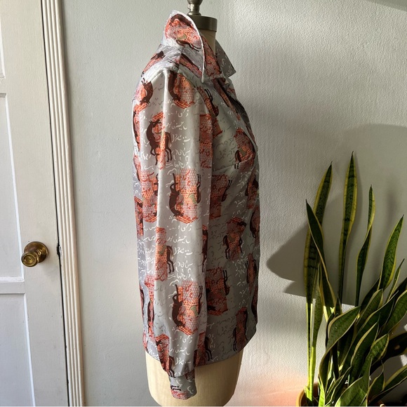 Vintage 70’s•H Bar C•Arabian Nights Dagger shirt•sz 34 - Picture 7 of 17